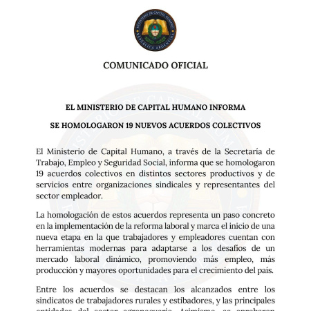 Nación homologó 19 acuerdos colectivos y lo vinculó a la reforma laboral