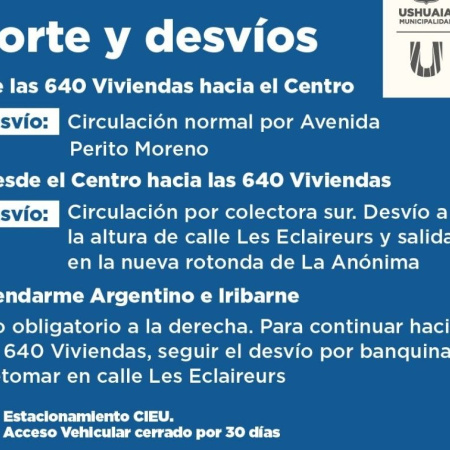 Obras del Paseo Costero: la municipalidad informó cambios de circulación